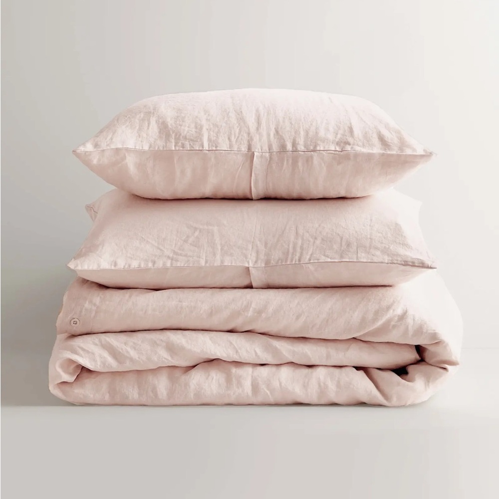 NWOT QUINCE Duvet Cover Set Soft Blush